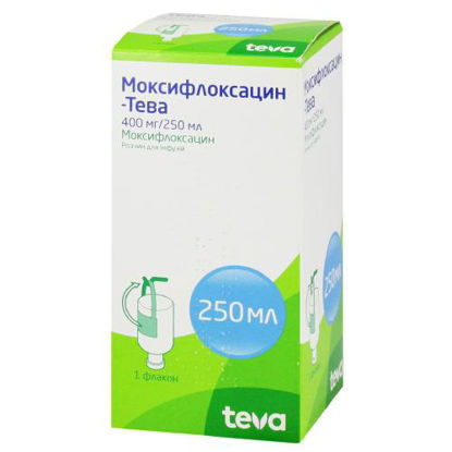 Світлина Моксифлоксацин-Тева розчин для інфузій 400 мг/250 мл